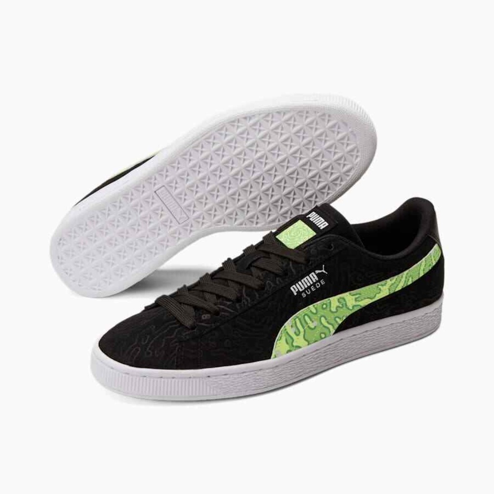 Puma Suede Classic x Rick & Morty Low Mens Casual Shoe Black 386780-01 NEW Multi - Picture 5 of 7
